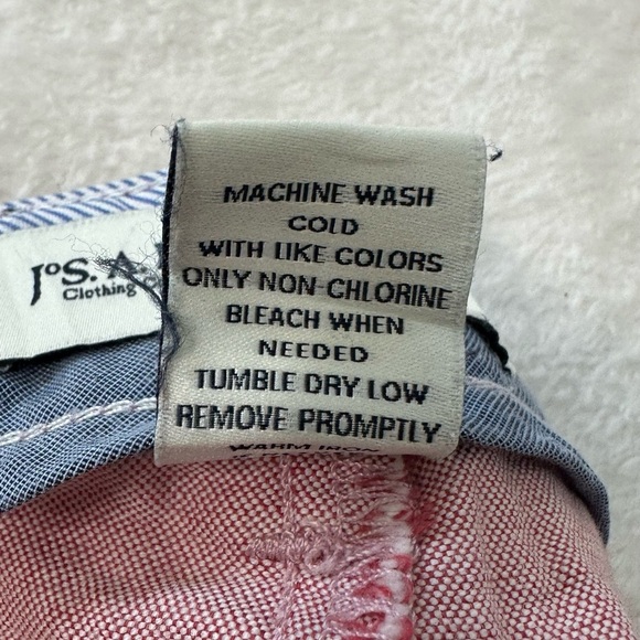 Jos. A. Bank 1905 Men’s Size 38 Oxford Pink Flat Front Shorts Contemporary Style - Picture 4 of 12